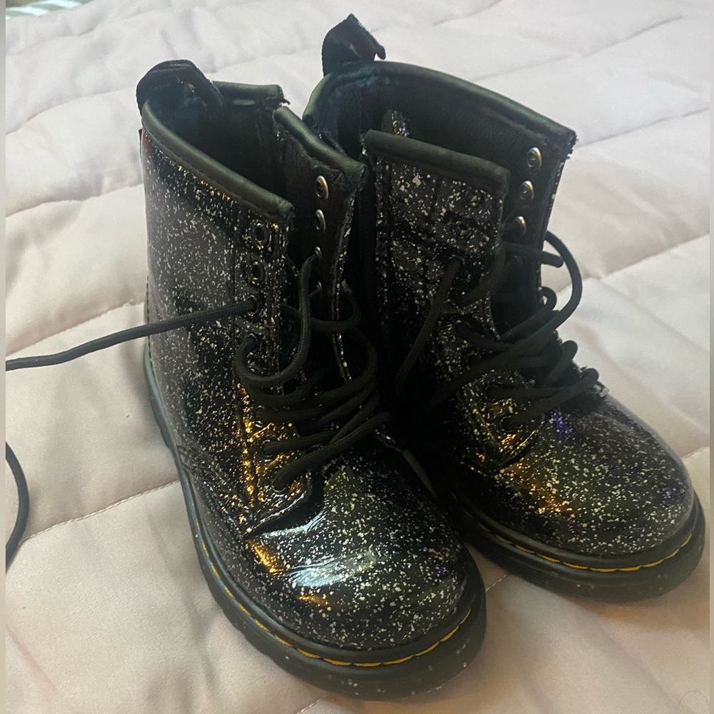Toddler girls glitter Doc Martens